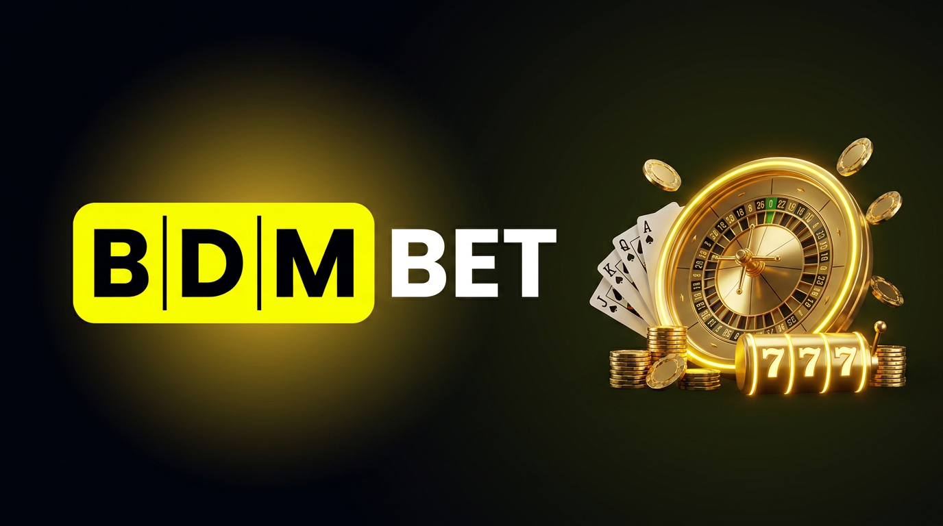 Univers de jeu BDMBet : roulette dorée, cartes et jetons de casino